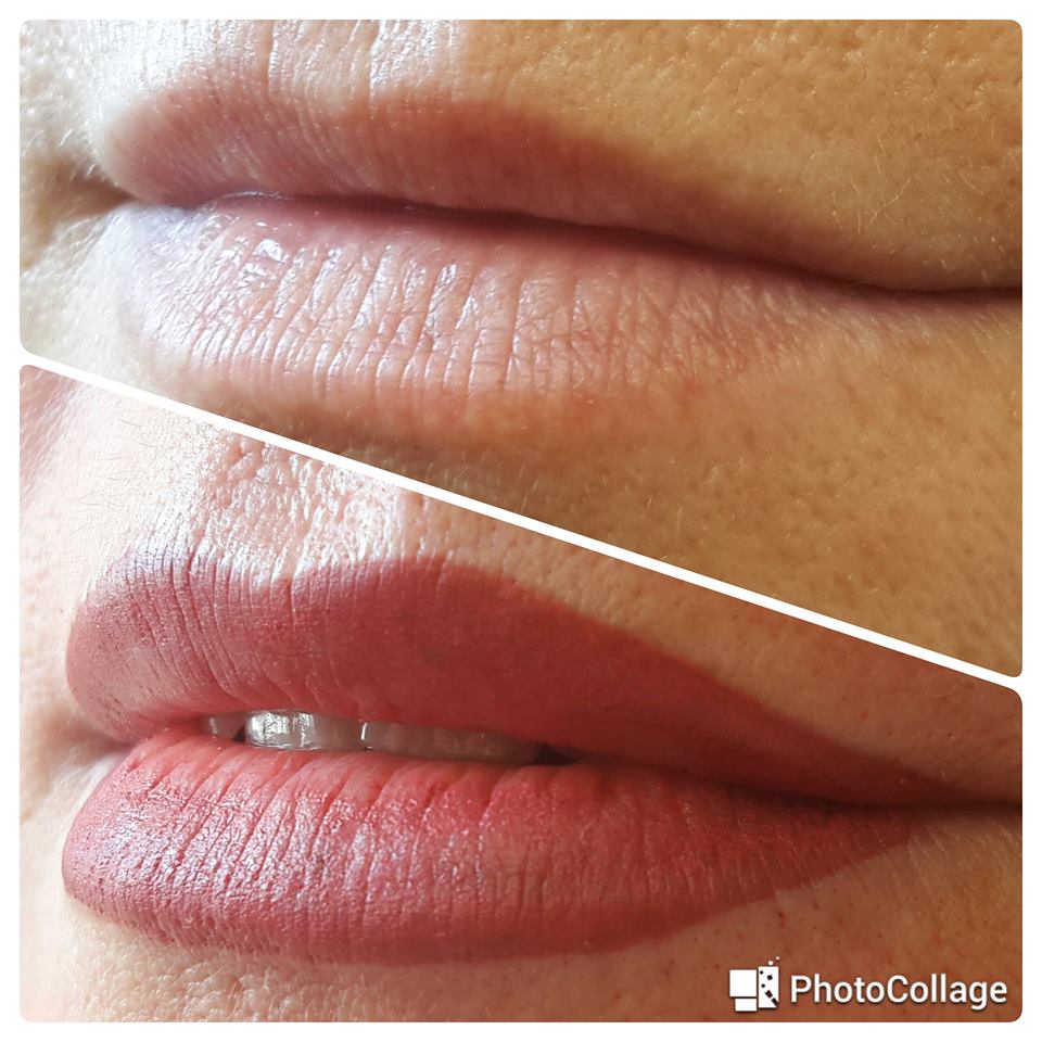 Full lips (conture with full shading)